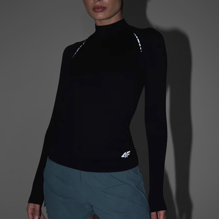 Koszulka damska longsleeve 4F F419 czarna 4FWAW25TFLOF419 20S