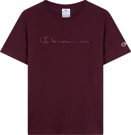Koszulka damska Champion SS Tee bordowa 118382 RS522