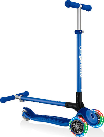 Hulajnoga balansowa 3-kołowa Globber Primo Foldable Plus Lights Navy Blue 439-100