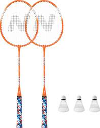 NRZ2051 ALUMINIUM / ZESTAW DO BADMINTONA 2 RAKIETY + 3 LOTKI + POKROWIEC NILS