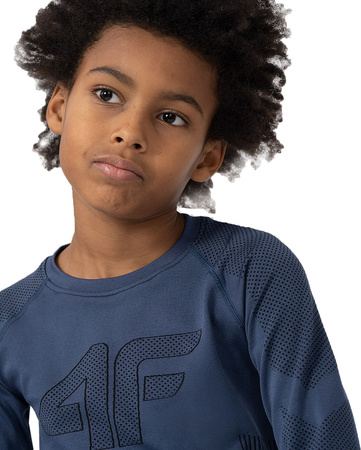 Bielizna termoaktywna bezszwowa dla chłopca 4F M096 niebieska 4FJAW23USEAM096 32S