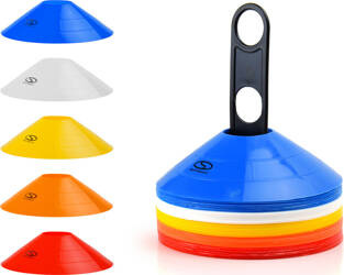 Pachołki znaczniki stożkowe 50 sztuk stojak VCM-PC2S50PB