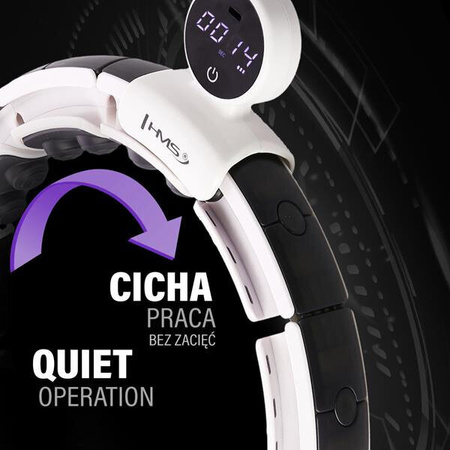 Zestaw hula hop magnetyczne HMS HHM16 z licznikiem pas wyszczuplający BR163 czarny