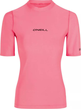 Damska koszulka uv O'neill ESSENTIALS BIDART SKIN S/SLV perfectly pink rozmiar M