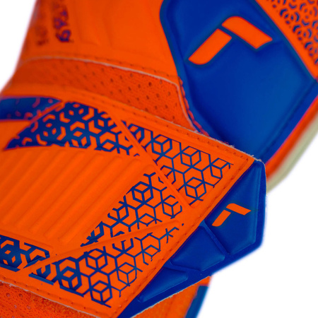 Rękawice bramkarskie Reusch Attrakt Solid Junior pomarańczowo-niebieskie 5572515 2290