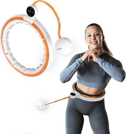 Zestaw Hula hop magnetyczny z licznikiem pas wyszczuplający HMS 71 - 106 cm