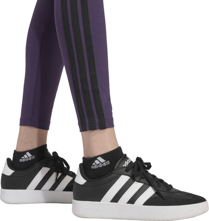 Legginsy damskie adidas Essentials 3-Stripes Cotton fioletowe JY3176
