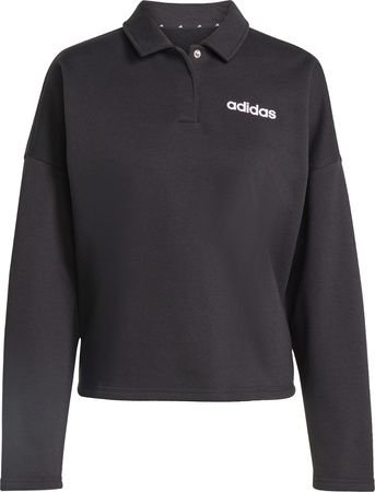 Bluza damska adidas Essentials Linear Polo czarna JM1946