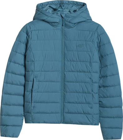 Kurtka damska puchowa 4F F580 niebieska 4FWAW25TDJAF580 46S