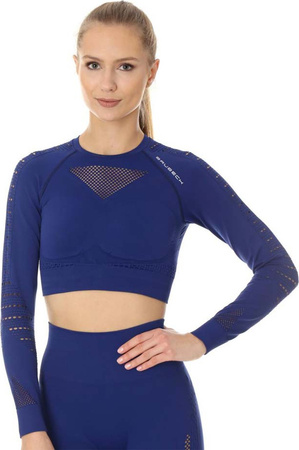 Top damski Brubeck GYM ciemnoniebieski LC10020