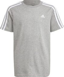 Koszulka dla dzieci adidas Essentials 3-Stripes Cotton Tee szara IB1669