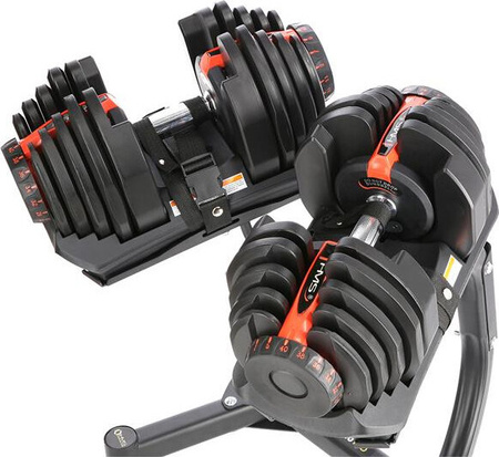 Zestaw stojak hantle powlekane gumowane regulowane HMS