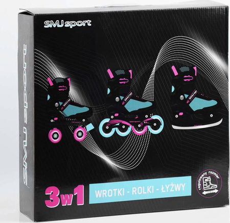 3w1 łyżwy rolki wrotki regulowane SMJ sport BS-616TP