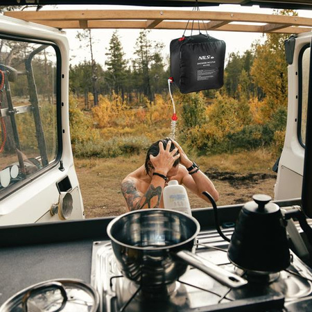 Prysznic turystyczny kempingowy przenośny Nils Camp NC1713 czarny 40L