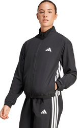 Kurtka damska adidas Train Essentials 3-Stripes czarno-biała JD6539