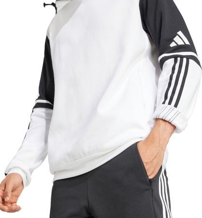 Bluza męska adidas Squadra 25 Sweat Hoody biało-czarna JD2976