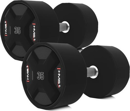Zestaw hantli poliuretanowych 2 x 27.5 - 37.5 kg cpu (325 kg) HMS HPC SET