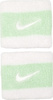Frotki na nadgarstek Nike Swoosh Wristbands 2 szt. biało-zielone N0001565117OS