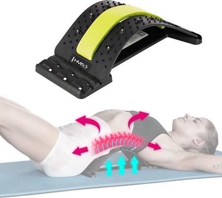Przyrząd do rozciągania pleców z magnesami HMS prp02 zielony