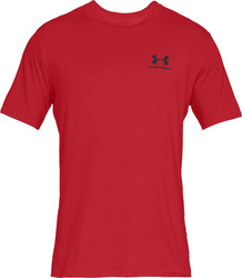 Koszulka męska Under Armour Sportstyle Left Chest SS czerwona 1326799 600