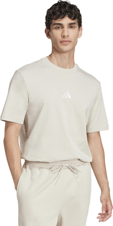 Koszulka męska adidas Essentials Small Logo Single Jersey beżowa JD1779