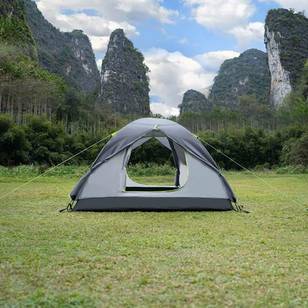 Namiot kempingowy turystyczny explorer Nils camp NC6004 3 osobowy szary 270x150x110cm