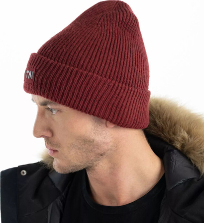 Czapka zimowa unisex z wiskozy Fitanu Utale czerwona