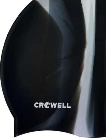 Czepek pływacki silikonowy Crowell Multi Flame czarno-szary kol.11