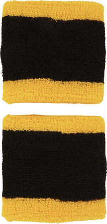 Frotki na rękę Nike Swoosh Wristbands 2 szt. czarno-żółte N1012405009OS