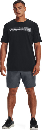 Koszulka męska Under Armour Camo Chest Stripe SS czarna 1376830 001