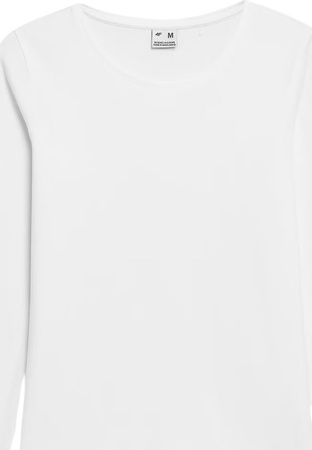 Koszulka damska Longsleeve 4F F376 biała 4FWMM00TLONF376 10S