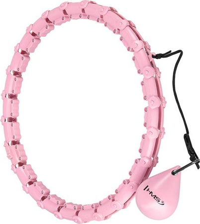 Hula hop z wypustkami i obciążnikiem HMS hhw02 różowe