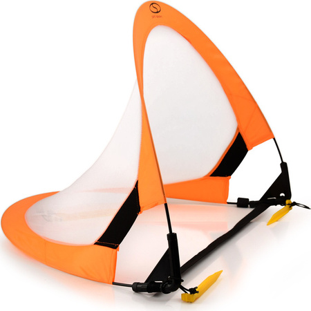 Bramka piłkarska treningowa samorozkładająca pop-up SMJ Sport pomarańczowa 76x45x45 cm