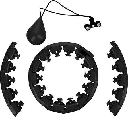 Hula hop z wypustkami i obciążnikiem One Fitness oha01 czarne