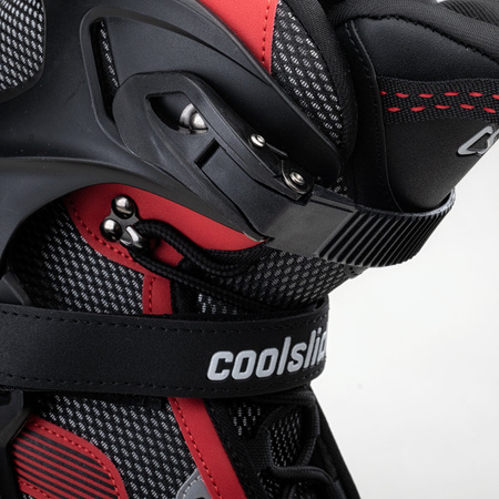 Rolki męskie Coolslide Roma czarno-czerwone rozmiar 44