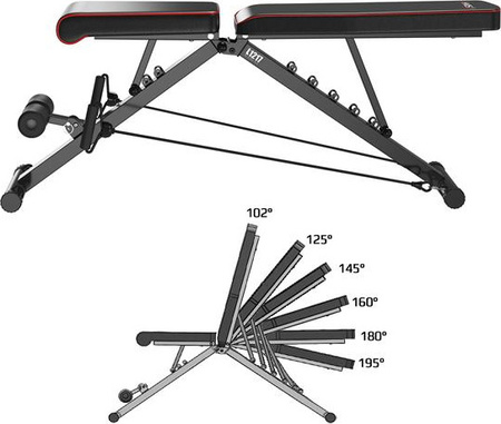 Regulowana ławka do ćwiczeń z linkami HMS L1217
