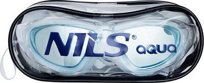 Okularki pływackie/półmaska Nils aqua nqg280maf biały junior