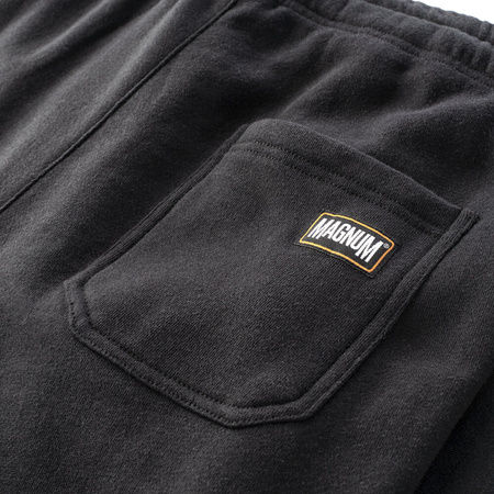 Męskie spodnie dresowe bawełniane treningowe joggery Magnum Ibis czarne rozmiar XXL