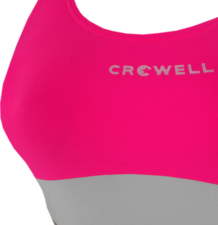 Kostium kąpielowy damski Crowell Katie kol.04 różowo-szary