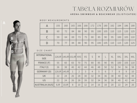 Męskie kąpielówki bokserki kąpielowe Arena Gleam Swim rozmiar 90