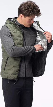 Męska kamizelka pikowana z kapturem Elbrus Huel Vest Primaloft rozmiar L