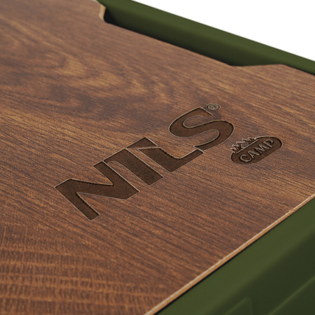 NCB4007 SKŁADANA SKRZYNIA KEMPINGOWA ZIELONA Z FUNKCJĄ STOŁU 2W NILS CAMP