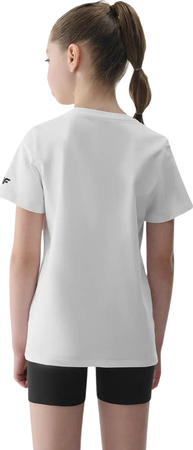 Zestaw dzięciecy komplet sportowy koszulka spodenki worek plecak do szkoły na WF 4F F082 głęboka czerń 4FJWAW25TAPSF082 20S