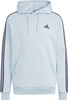 Bluza męska adidas Essentials Fleece 3-Stripes Hoodie błękitna IS0004