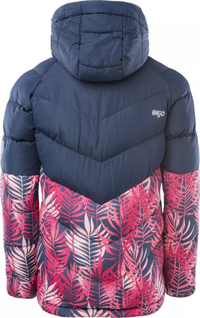 Dziecięca kurtka zimowa pikowana Bejo Baldey II Jrg granatowo-różowa rozmiar 146
