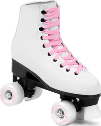 Wrotki damskie sznurowane klasyczne SMJ sport Pixi białe