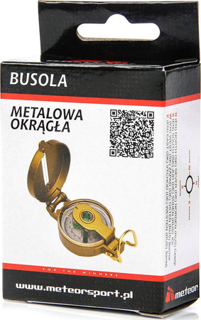 Busola metalowa okrągła Meteor złota 8191/71001