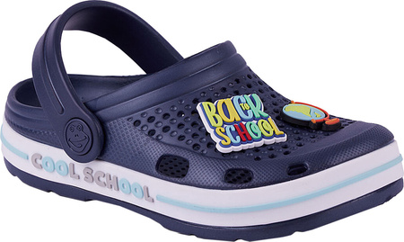 Chodaki sandały klapki dla dzieci Coqui Lindo granatowo-białe 6423-415-2132