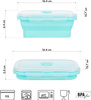 Pojemnik na żywność lunch box składany silikonowy Nils Camp NC4105 miętowy 500ml