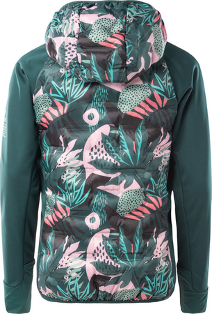 Dziecięca kurtka przejściowa softshell z ociepleniem pikowana Elbrus Emini Tg zielona rozmiar 152